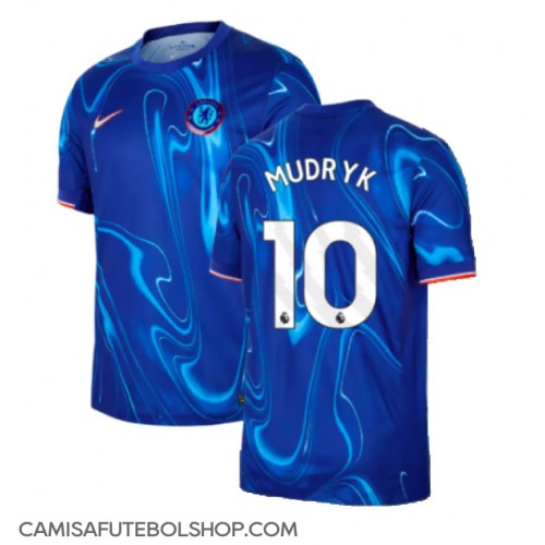 Camisa de time de futebol Chelsea Mykhailo Mudryk #10 Replicas 1º Equipamento 2024-25 Manga Curta